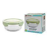 "Soft color" Контейнер стекло 0,65л кругл. 15х5,9см.