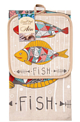 Полотенце кухонное "Рыбы" 45х60см